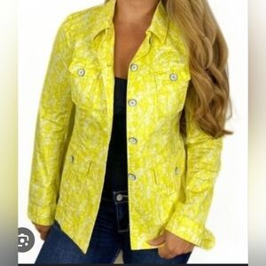 CAbi Stylish Yellow Women's Jacket Small PTP 18 EUC